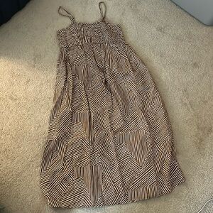 Target maxi dress - brown and white
